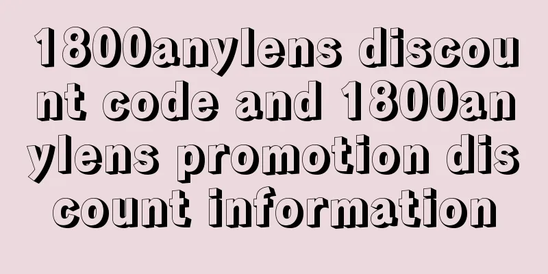 1800anylens discount code and 1800anylens promotion discount information