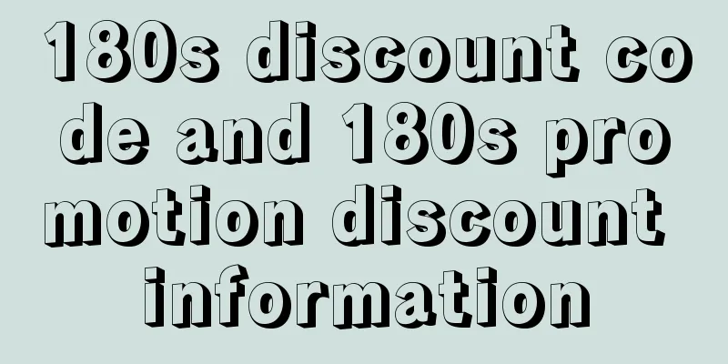 180s discount code and 180s promotion discount information