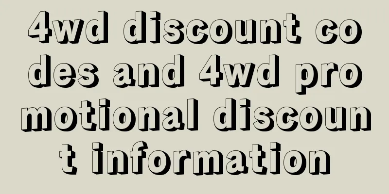 4wd discount codes and 4wd promotional discount information