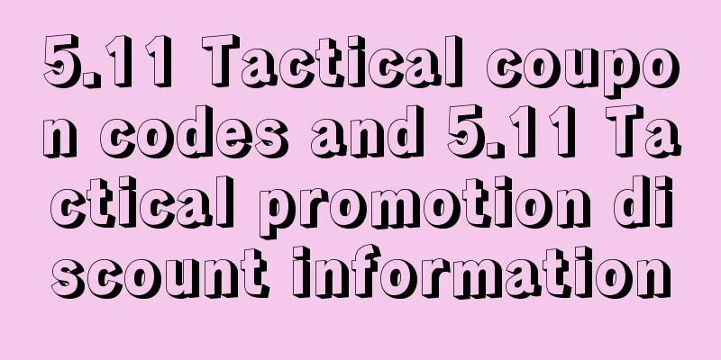 5.11 Tactical coupon codes and 5.11 Tactical promotion discount information